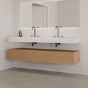 Gaia Wood Bathroom Cabinet 2 Aligned Drawers  Pure Push Side View