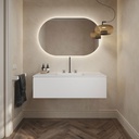 Gaia Classic Vanity Unit with Corian Basin 1 Drawer White Std handle Front View