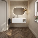 Apollo Classic Edge Vanity Unit with Corian Basin 1 Drawer 1 Shelf Comfort Size White Std handle Overview