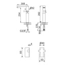 Deck-Mounted Washbasin Tap - 1300014 Bruma td