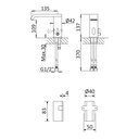 Deck-Mounted Washbasin Tap - 1301091 Bruma td