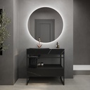 Riga Freestanding Marble Vanity Unit Marquina Marble 90  Front
