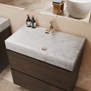 Sarah Countertop Washbasin Carrara Marble 80  Side