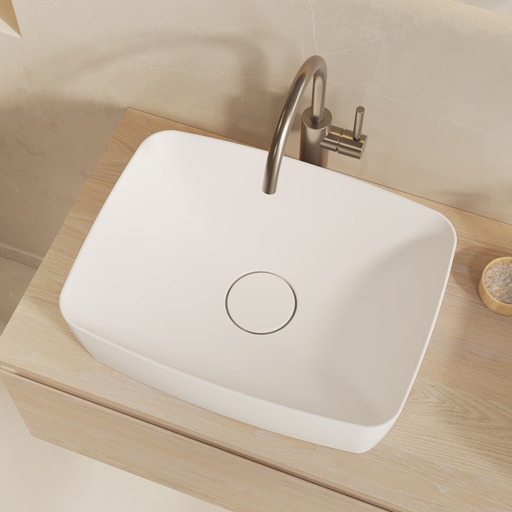 Ursa Corian Design Countertop Washbasin White 50  Top