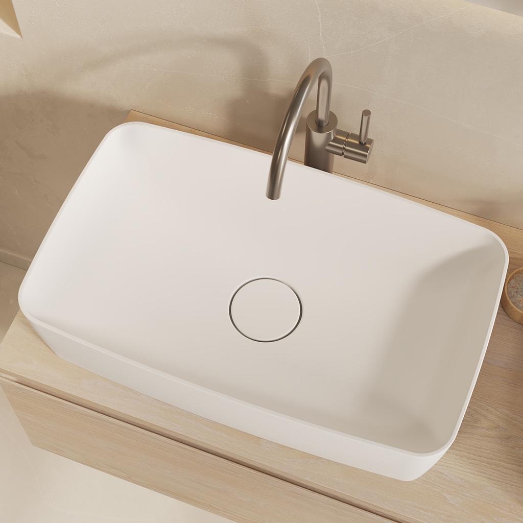 Ursa Corian Design Countertop Washbasin White 62  Top