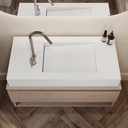 Perseus Corian Single CounterTop View Washbasin Glacier White Top View