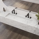 Sagitta Plus Deep Marble Wall-Hung Washbasin Carrara Marble Side View