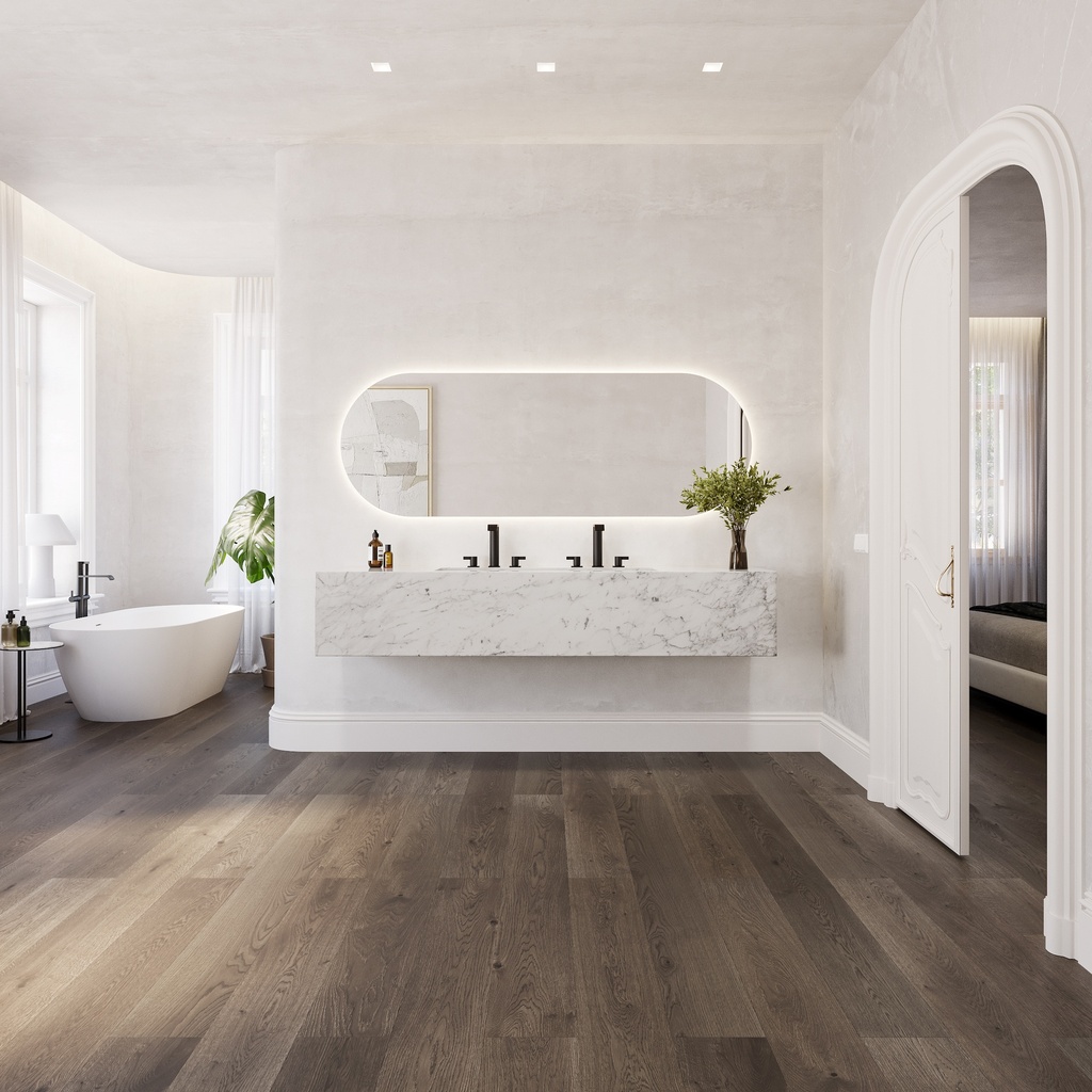 Sagitta Plus Deep Marble Wall-Hung Washbasin Carrara Marble Overview