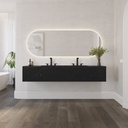 Sagitta Plus Deep Marble Wall-Hung Washbasin Marquina Marble Front View