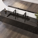 Sagitta Plus Deep Marble Wall-Hung Washbasin Marquina Marble Side View