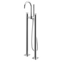 Hera Floor-Mounted Two Handle Mixer Tap for Bath and Shower - Bruma