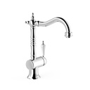 Classic Deck-Mounted Basin Mixer Tap with Swan Neck Tres