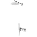 Breeze Thermostatic Concealed Shower Set with Shower Head and Handshower - Bruma