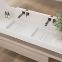 Hatysa Slim Corian® Double Wall-Hung Washbasin