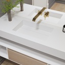 Biham Slim Corian® Single Wall-Hung Washbasin
