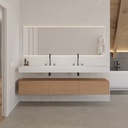 Gaia Wood Edge - Mobile da bagno | 3 cassetti allineati