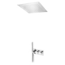 Breeze Thermostatic Concealed Shower Set with Rain Shower and Handshower - Bruma
