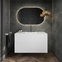 Gaia Corian® Vanity Unit with Corian® Basin | 2 Stacked Drawers