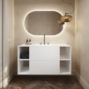 Apollo Classic Vanity Unit with Corian® Basin | 2 Stacked Drawers · 4 Shelves