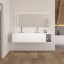 Apollo Classic - Ensemble meuble et vasque Corian® | 2 tiroirs alignés - 1 niche