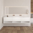 Athena Classic Edge Vanity Unit with Corian® Basin | 3 Aligned Drawers · 1 Shelf