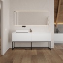 Gaia Classic Freistehende Badezimmermöbel | 2 Schubladen ausgerichtet