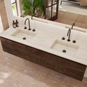 Andromeda Travertine Double Vanity Top