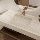 Cassiopeia Slim Travertine Single Wall-Hung Washbasin