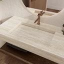 Gliese Slim Travertine Single Wall-Hung Washbasin