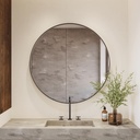 Vega Round Mirror with Black Frame