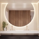 Luna Half Moon Backlit Mirror